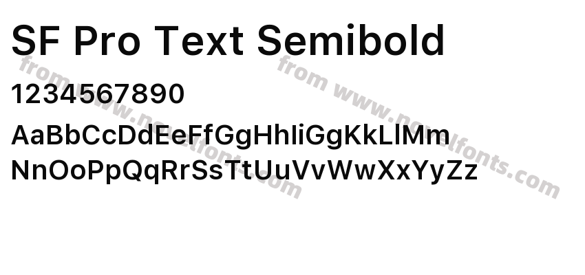 SF Pro Text SemiboldPreview
