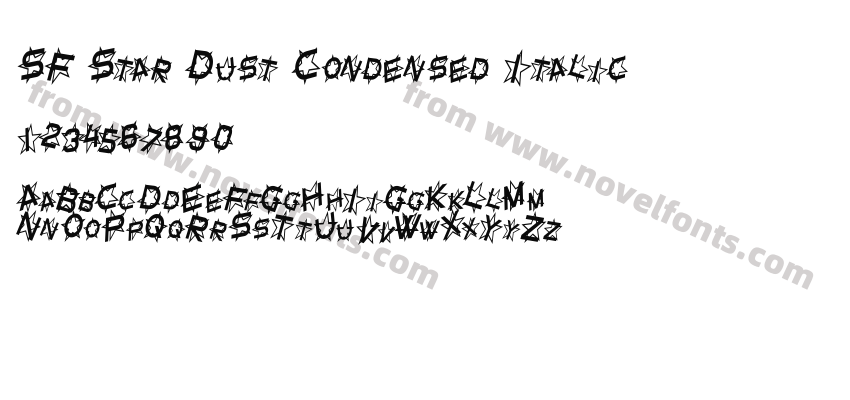 SF Star Dust Condensed ItalicPreview