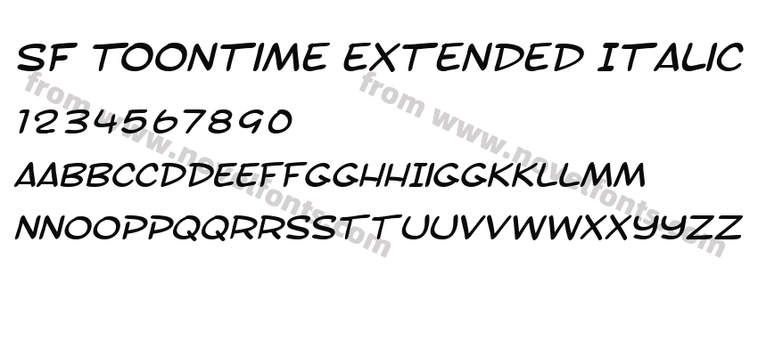 SF Toontime Extended ItalicPreview
