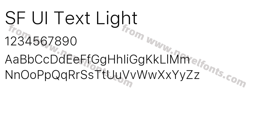 SF UI Text LightPreview