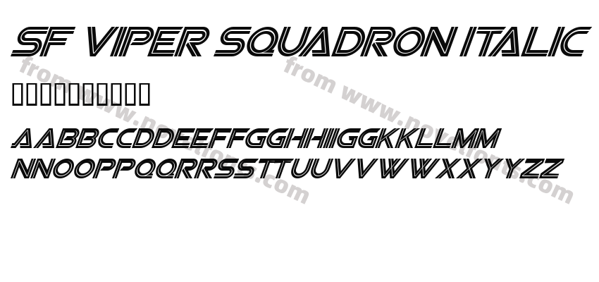SF Viper Squadron ItalicPreview
