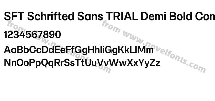 SFT Schrifted Sans TRIAL Demi Bold CompPreview