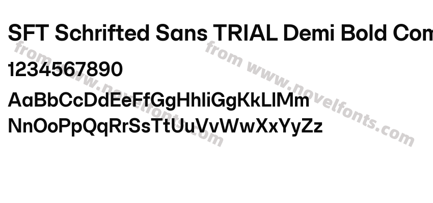 SFT Schrifted Sans TRIAL Demi Bold CompPreview