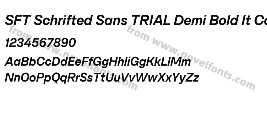 SFT Schrifted Sans TRIAL Demi Bold It CompPreview