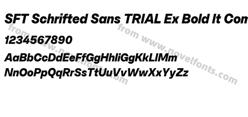 SFT Schrifted Sans TRIAL Ex Bold It CompPreview