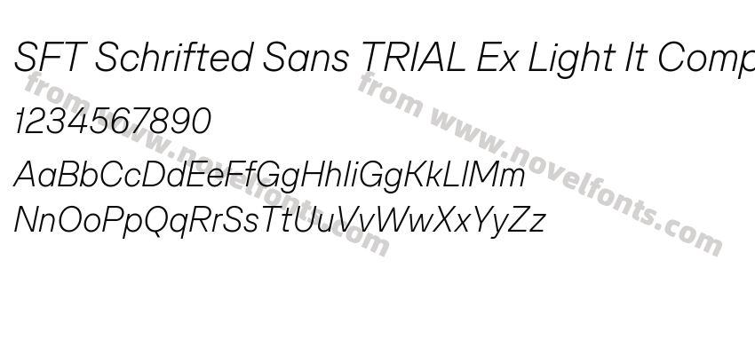 SFT Schrifted Sans TRIAL Ex Light It CompPreview