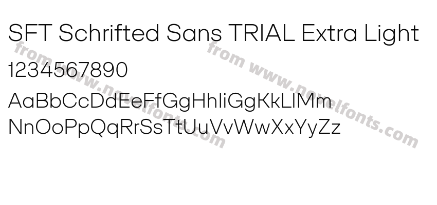 SFT Schrifted Sans TRIAL Extra LightPreview