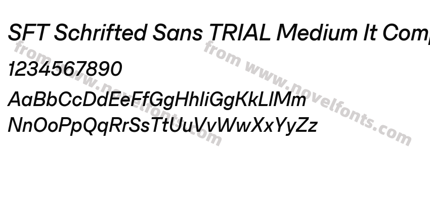 SFT Schrifted Sans TRIAL Medium It CompPreview