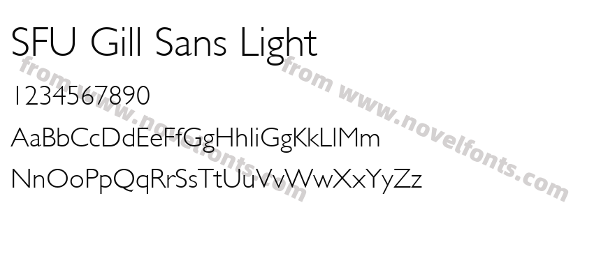 SFU Gill Sans LightPreview