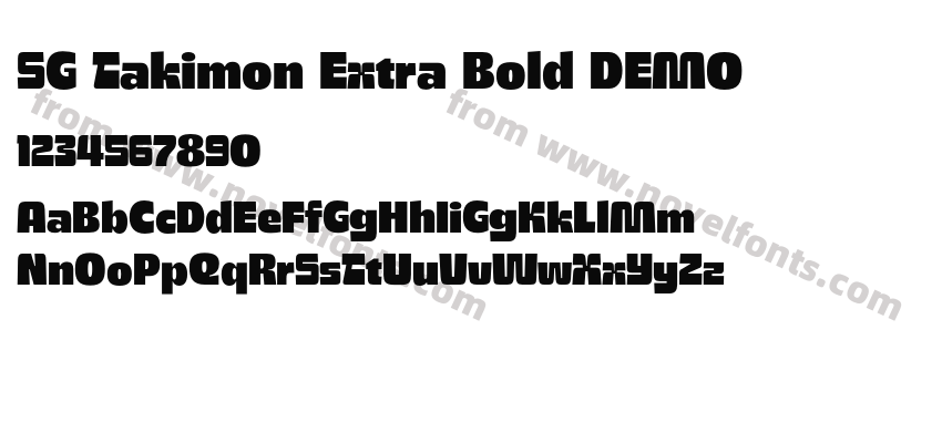 SG Takimon Extra Bold DEMOPreview
