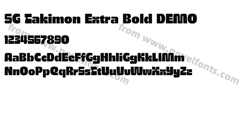 SG Takimon Extra Bold DEMOPreview