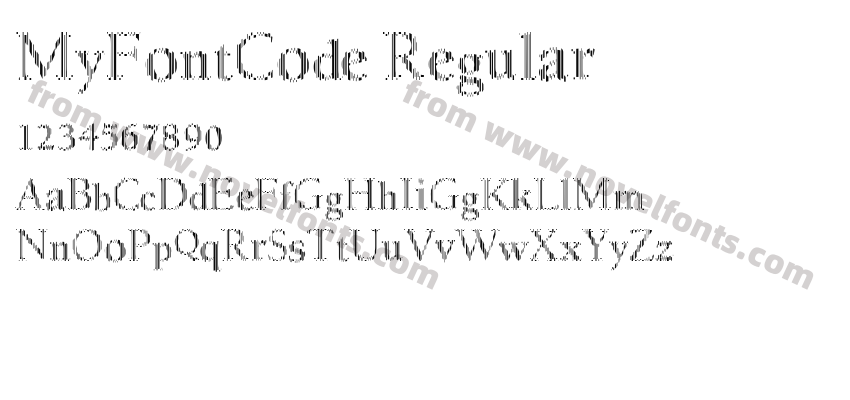 MyFontCode RegularPreview