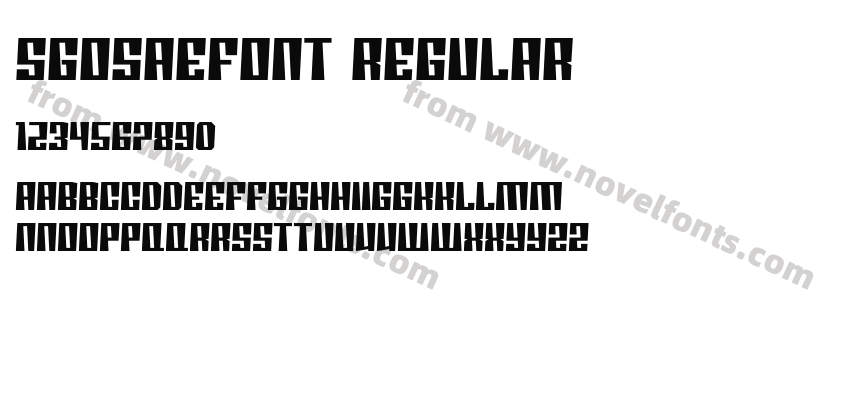 SGOSAEFONT RegularPreview