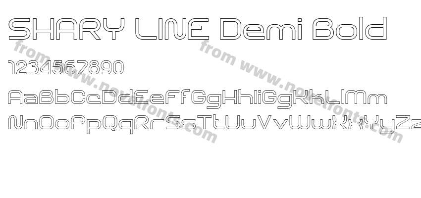 SHARY LINE Demi BoldPreview