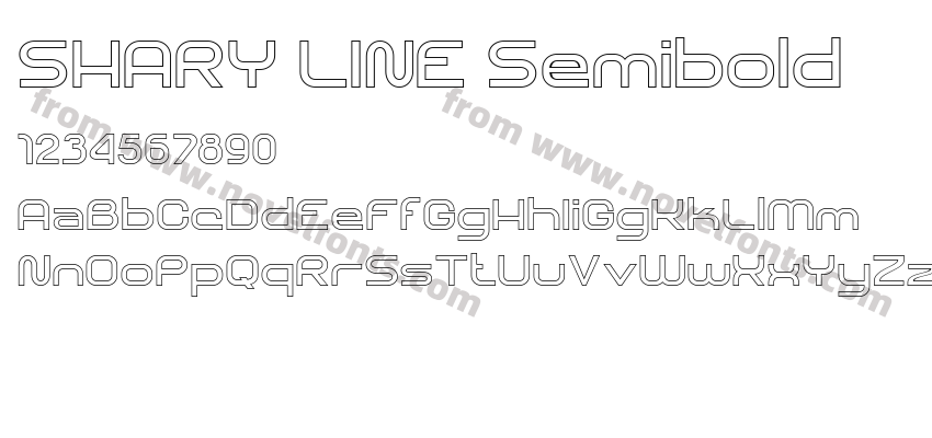 SHARY LINE SemiboldPreview