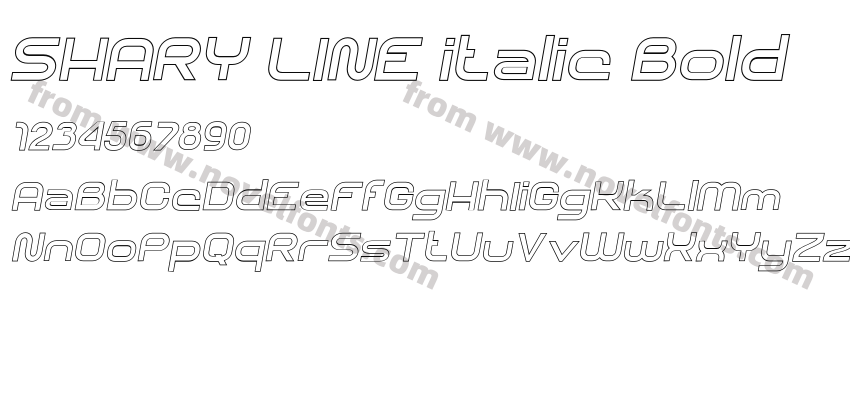 SHARY LINE italic BoldPreview