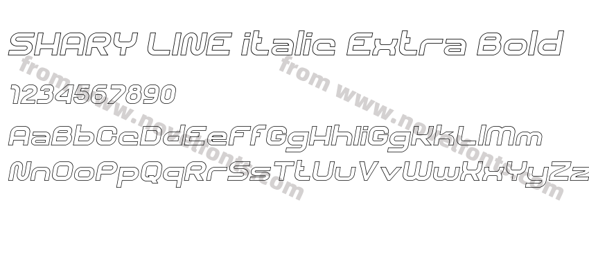 SHARY LINE italic Extra BoldPreview