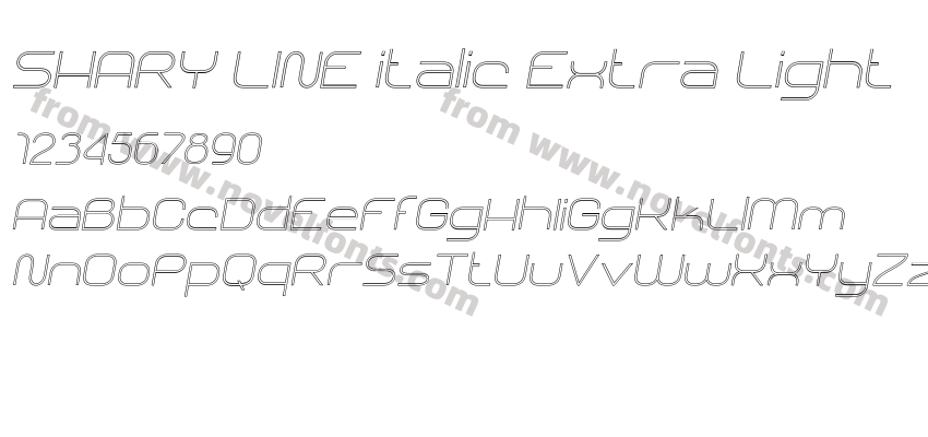 SHARY LINE italic Extra LightPreview