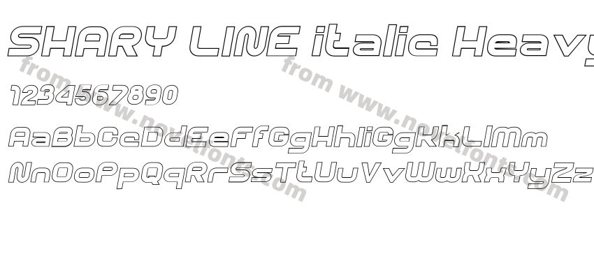 SHARY LINE italic HeavyPreview