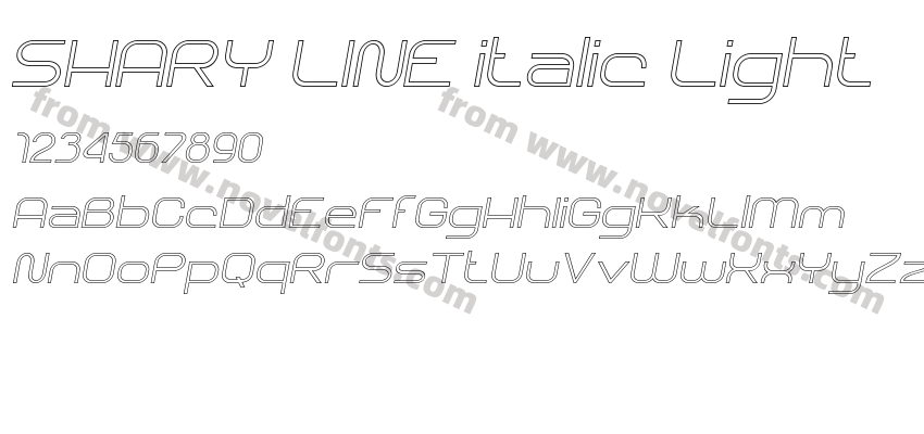SHARY LINE italic LightPreview