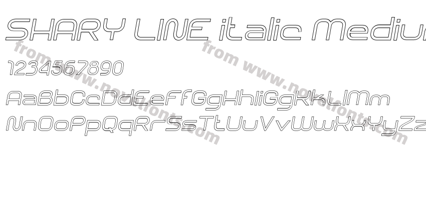 SHARY LINE italic MediumPreview