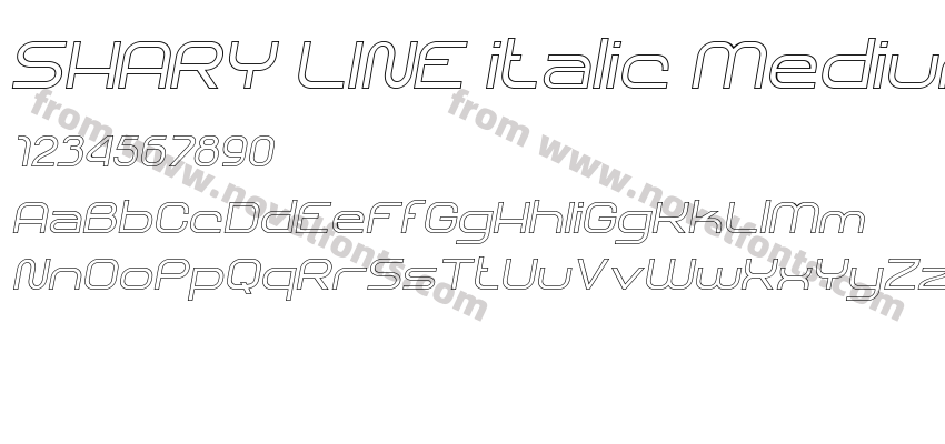 SHARY LINE italic MediumPreview