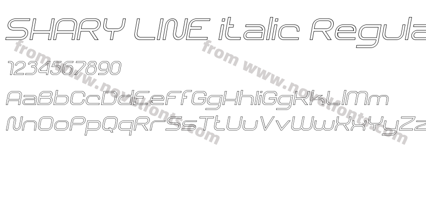 SHARY LINE italic RegularPreview