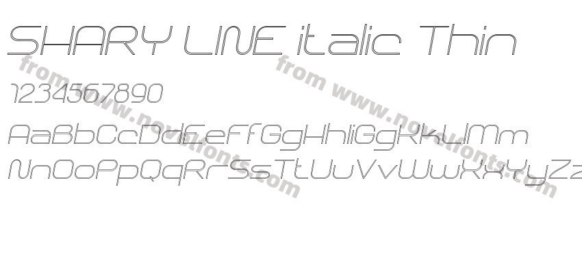SHARY LINE italic ThinPreview
