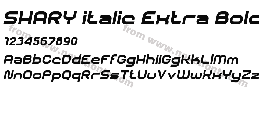 SHARY italic Extra BoldPreview