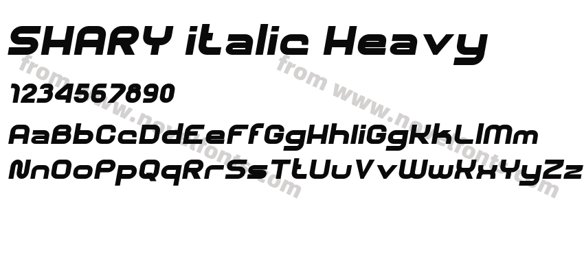 SHARY italic HeavyPreview
