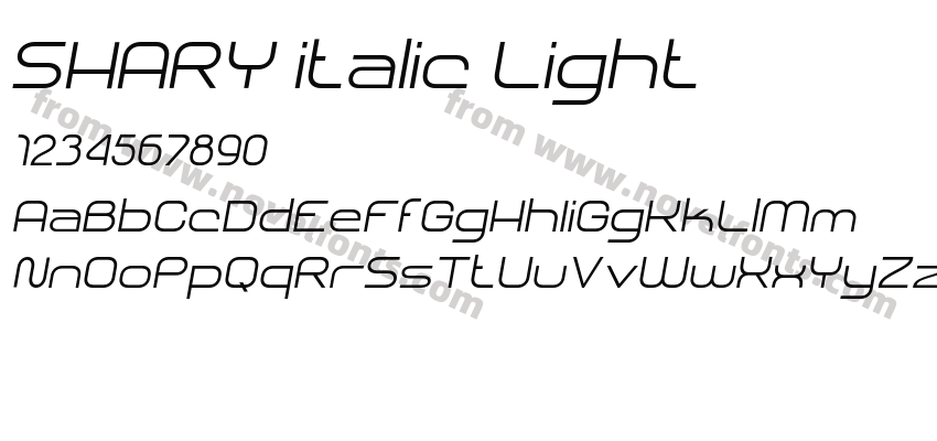 SHARY italic LightPreview