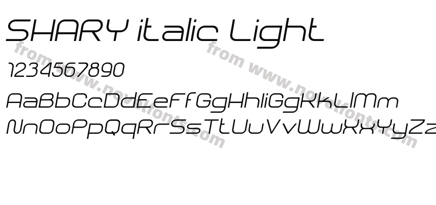 SHARY italic LightPreview