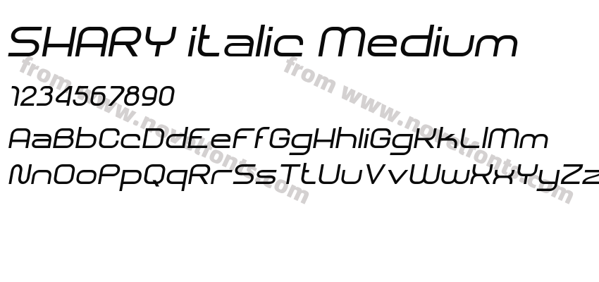 SHARY italic MediumPreview