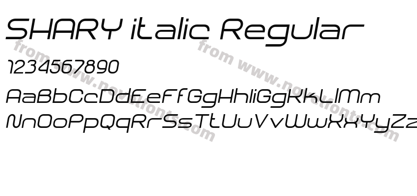 SHARY italic RegularPreview