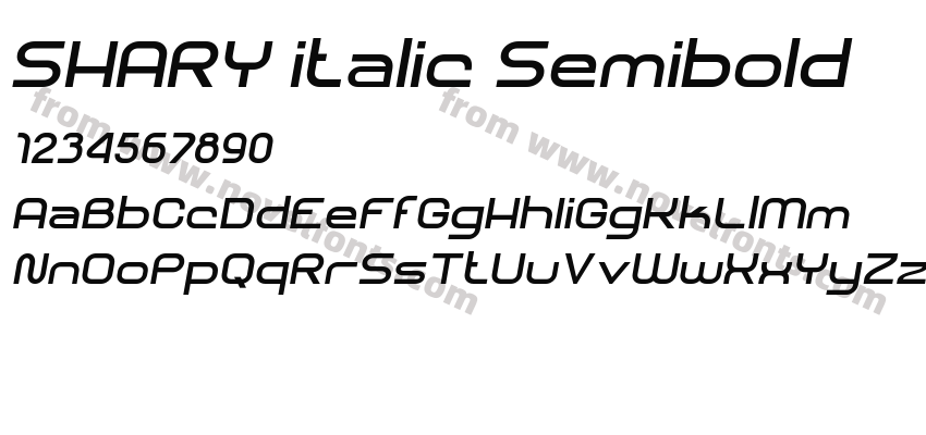 SHARY italic SemiboldPreview