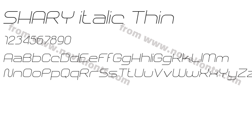 SHARY italic ThinPreview