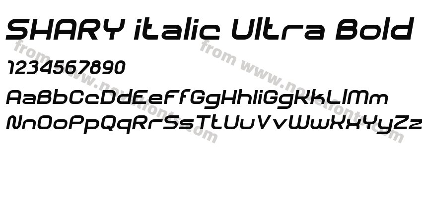 SHARY italic Ultra BoldPreview