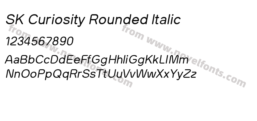SK Curiosity Rounded ItalicPreview