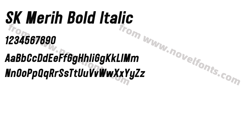 SK Merih Bold ItalicPreview