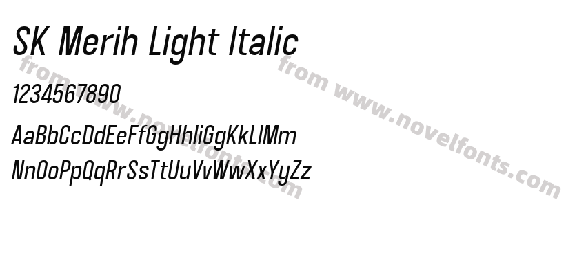 SK Merih Light ItalicPreview