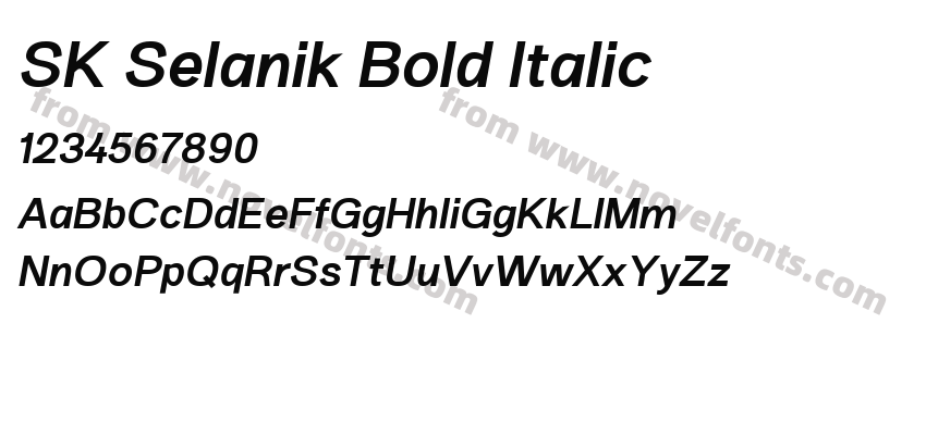 SK Selanik Bold ItalicPreview