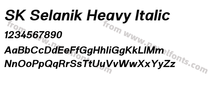 SK Selanik Heavy ItalicPreview
