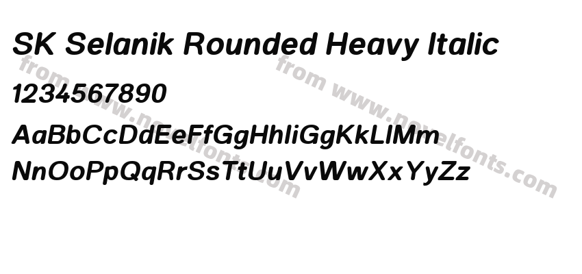 SK Selanik Rounded Heavy ItalicPreview