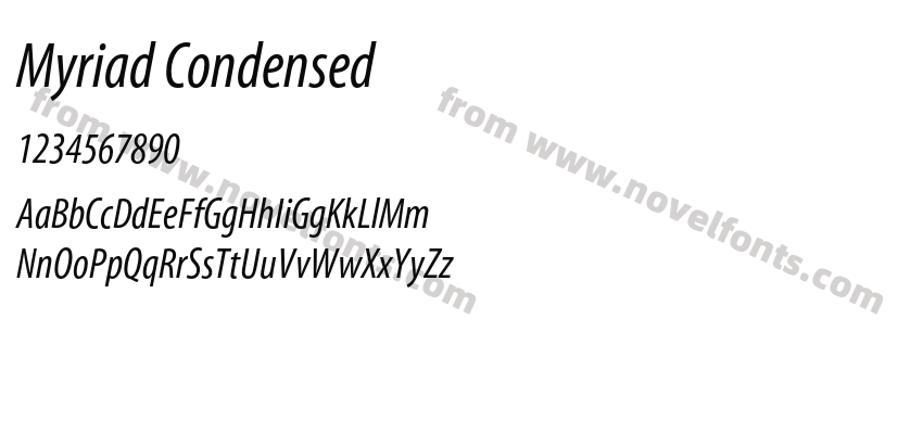 Myriad CondensedPreview