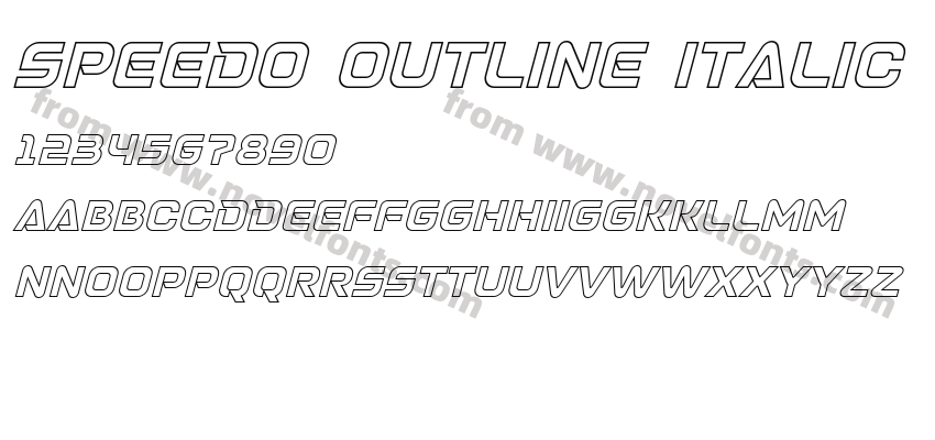 SPEEDO Outline ItalicPreview