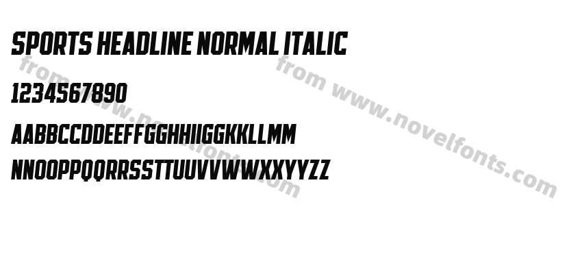 SPORTS HEADLINE Normal ItalicPreview