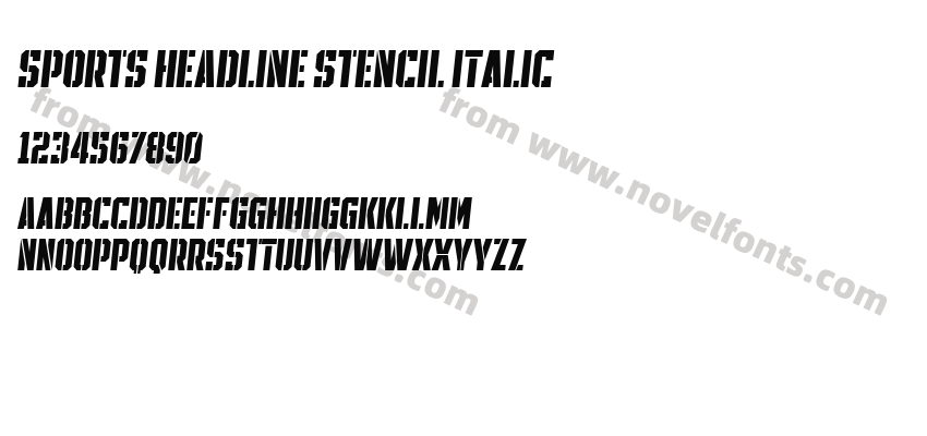 SPORTS HEADLINE STENCIL ItalicPreview