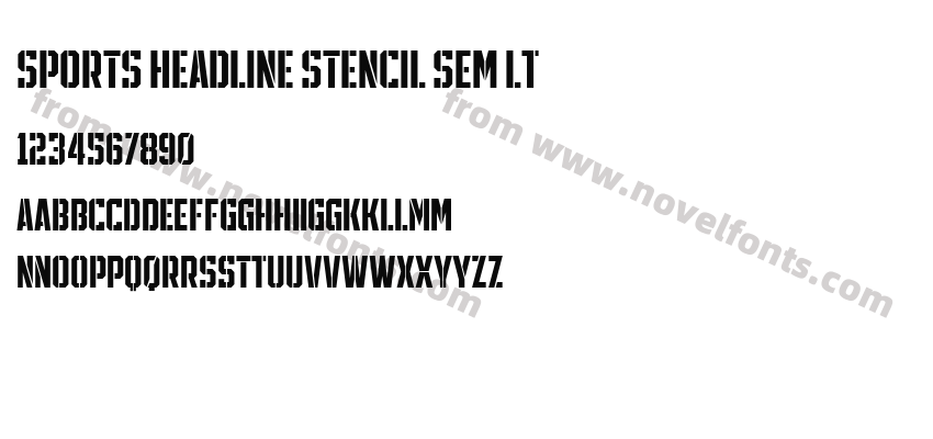 SPORTS HEADLINE STENCIL Sem LtPreview