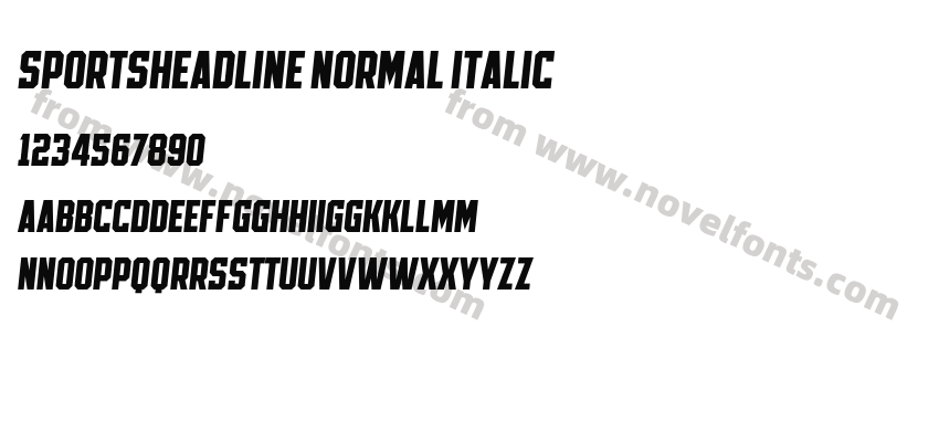 SPORTSHEADLINE Normal ItalicPreview