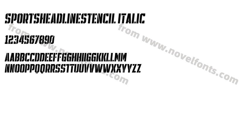 SPORTSHEADLINESTENCIL ItalicPreview